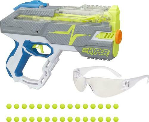 NERF Hyper Rush-40 Pump-Action Blaster 30 Hyper Rounds Up to 110