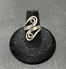 .925 Sterling Silver Bypass Swirl Ring Mexico Sz6.5 3.6G Estate Found