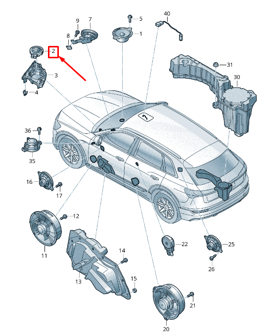 NOUVEAU LECTEUR AUDI E-TRON GEN TREBLE 4KE035398 ORIGINAL