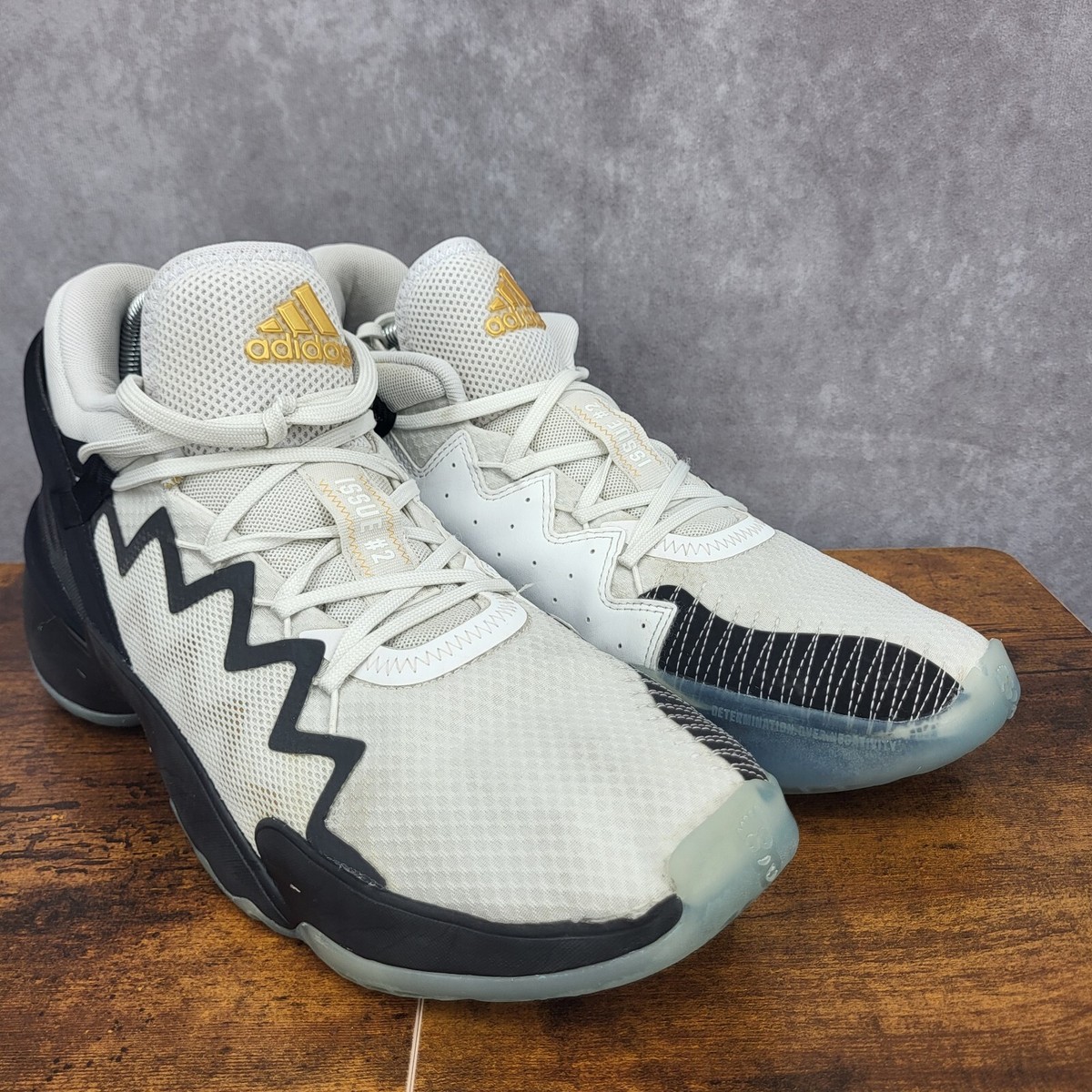 Adidas D.O.N. Issue 2 Mid Basketball Sneakers Mens 12 Black 