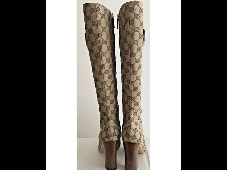 Gucci GG Signature Knee High Boots S 9 B Excellent! - Image 4 of 4