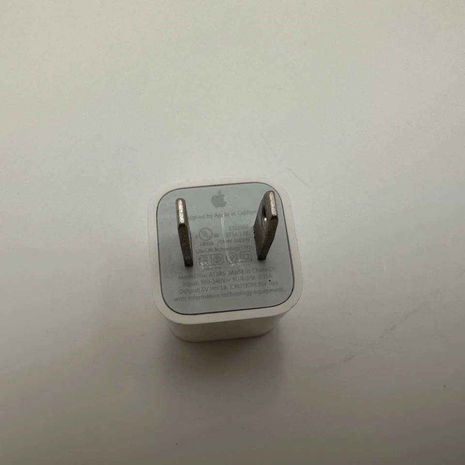 OEM Genuine Original Apple 5W USB Wall Charger Power ADAPTER Cube A1385 - Image 2 of 3