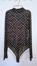 IRIS - Sheer Geometric Pattern Teddy, colors Coffee and mocha, size: S