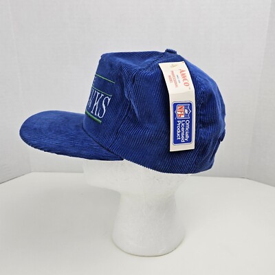Nos Vtg Nwt Amapro Seattle Seahawks Snapback Hat Corduroy NFL Cap