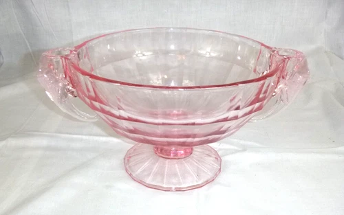 Vtg Westmoreland Depression Glass Console Bowl Elephant Handles Candle Holder