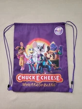 Chuck-E-Cheese Prize *Where A Kid Can Be A Kid* Drawstring Bag NEW