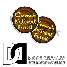 Conecuh National Forest Alabama Decals Park CIRCLE 5" Stickers 2Pk