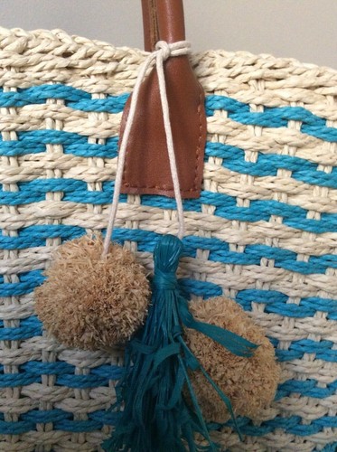 BARNEYS NEW YORK Leather-Trimmed Raffia Basket Bag - Picture 2 of 9