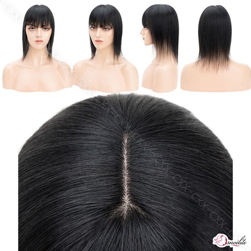 Damen 100% Remy Echthaar Toupet Toupee Extensions Clip In Human Hair Haarteile H - Bild 50 von 50