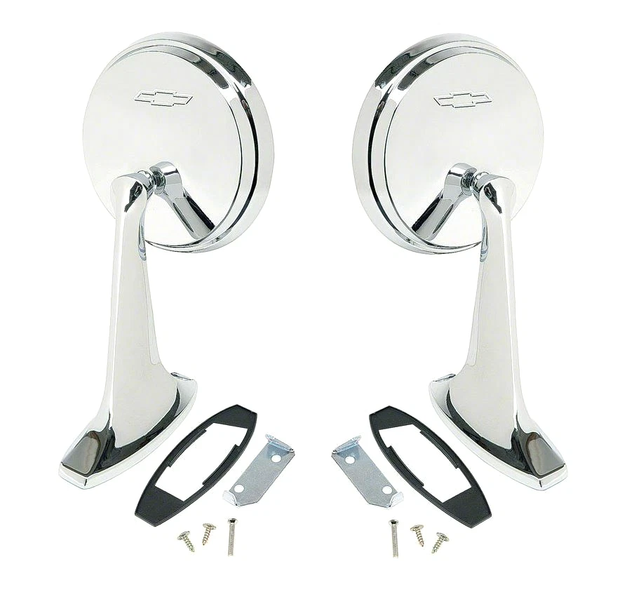 OER Outer Door Mirror Set With Bowtie For 1965-1966 Impala Bel Air Biscayne