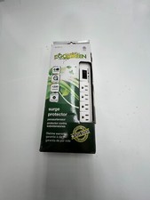 Go Green Power Surge Protector White 6-Outlet 1200 Joules 15A 125V 15-ft Cord
