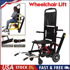 Large Wheel Motorized Climbing Wheelchair Stair Lifting Chair Elevator Disabled