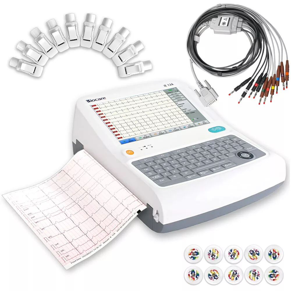 12 Lead ECG/EKG Machine w Interpretation Electrocardiograph Auto-analysed  Result