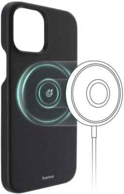 Hama MagSafe Case Apple iPhone 12  Pro Max Cover Finest Sense  in Schwarz, blau