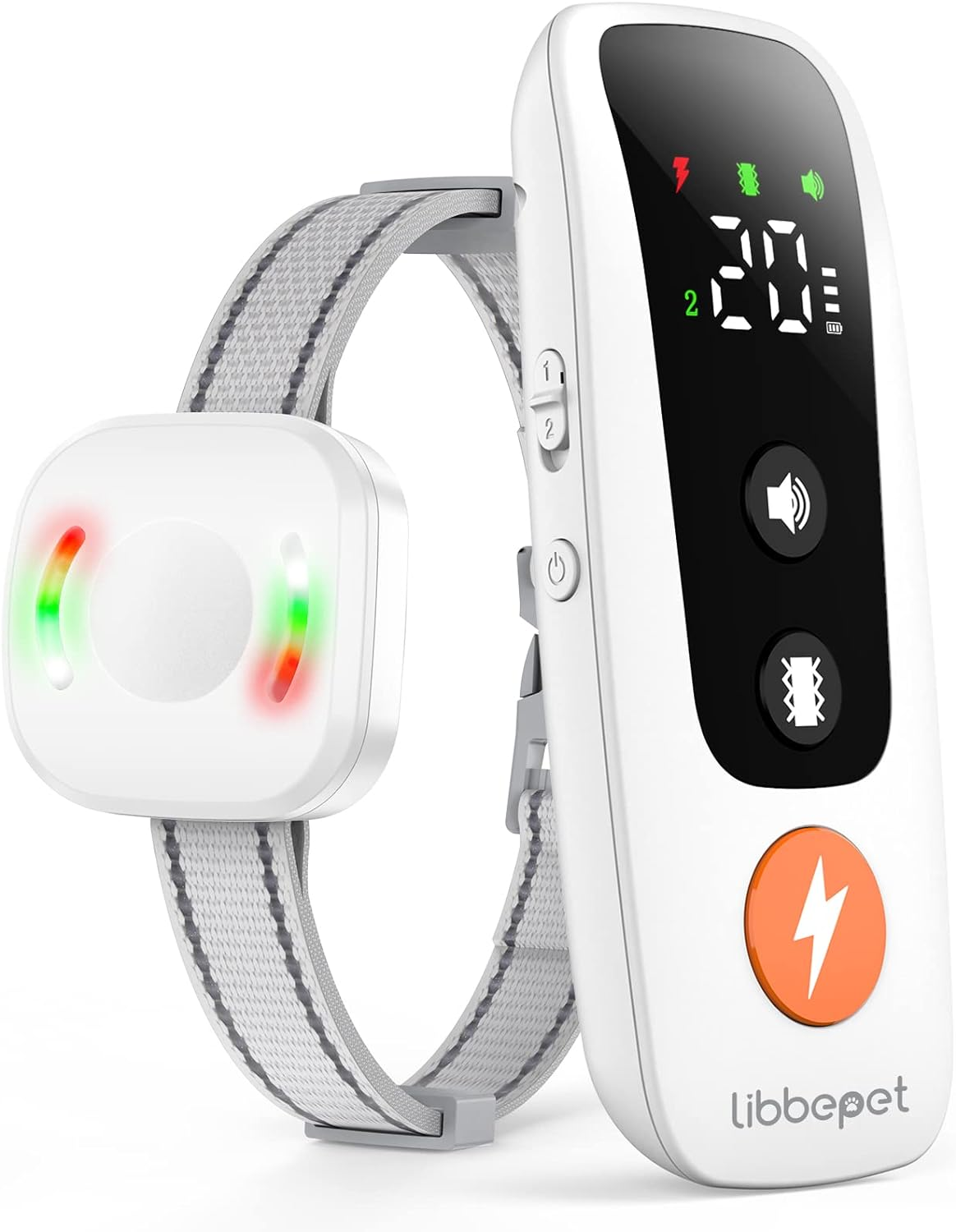 Dog Shock Collar with Colorful LED Light, Dog Training Collar with Remote Range