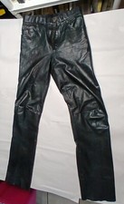 Vintage 1980s Wilsons Black Leather Pants Size 29 Goth, Punk, Biker Womens 4 