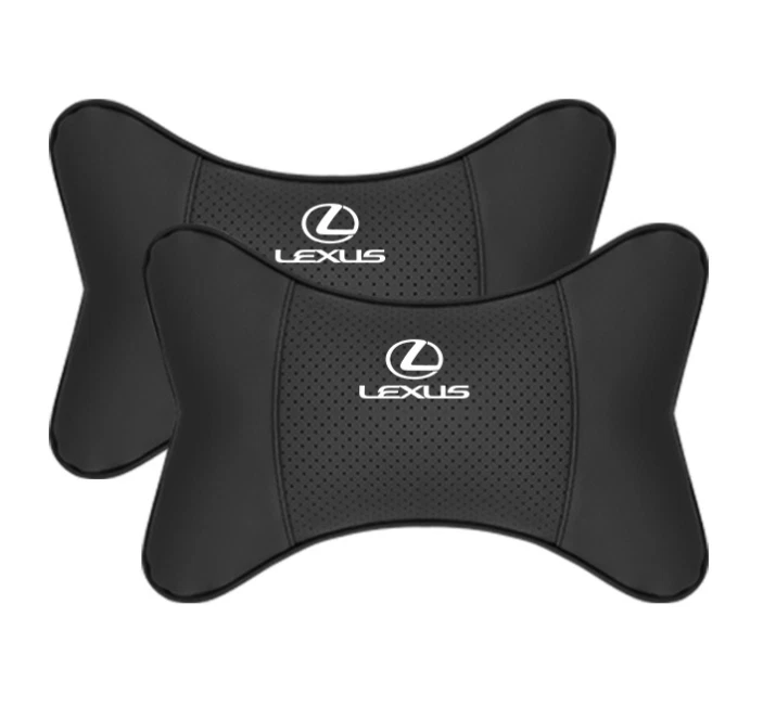 Lexus 2PCS Black Universal Car Seat Headrest Neck Pillows