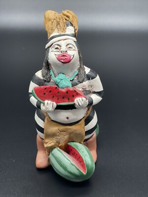 Kachina Clown spuckende Wassermelone Samen signiert WFS (whitefeather studios)