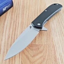 MTech Assisted Folding Knife 3.25" Stainless Steel Blade Black Aluminum Handle