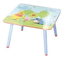 Tavolo Disney in legno Winnie the pooh - Mis.60cm x 60 cm con altezza 43,5 cm