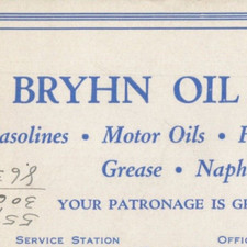 Grasa de combustible para motor de gasolina Bryhn Oil Company década de 1940 Naphtha Rockford Illinois