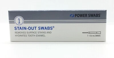 Power Swabs Stain Out Swabs Whitening Teeth Sheer Science Step 1 Box of 7pc NEW