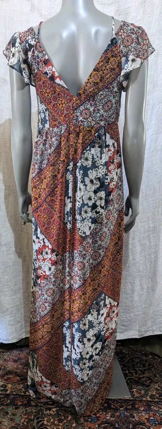 BCBGeneration Patchwork Print Sleeveless Maxi Dre… - image 11