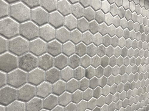 Cocina salpicadero de pared de mosaico de cerámica de aspecto hexagonal de cemento mate de 1,5 - Imagen 7 de 8