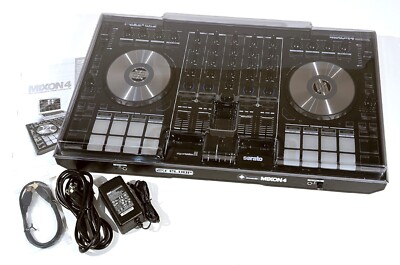  【PRO TESTED】Reloop MIXON4 Hybrid Serato DJ Controller w Cover & P/S! GUARANTY