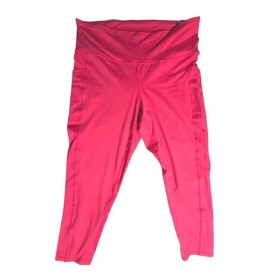 Ideology Womens Hot Pink 7/8 High Rise Performance Leggings with Pockets XL NWT
