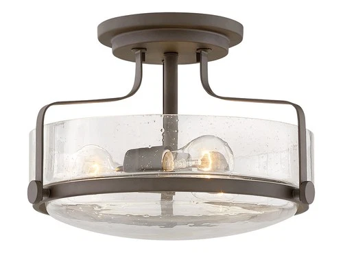 Hinkley Lighting 3641-CS Harper 3 Light 15"W Semi-Flush Ceiling - Bronze - Picture 1 of 12