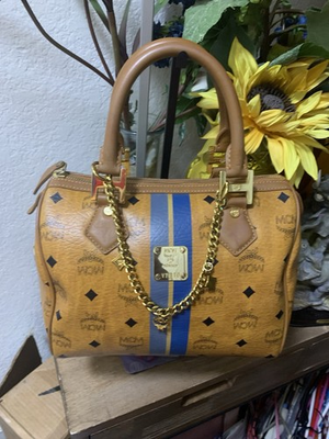 #ad mcm handbag authentic used $275.00
