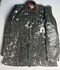 Vintage Walls Men  s XL Tall Coveralls Dark Gray Insulated Damaged Paint Marks