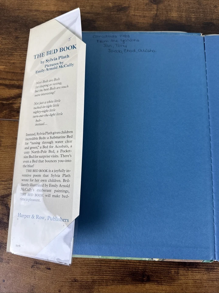 THE BED BOOK by Sylvia Plath First American Ed. 1976 Hardcover with Dust Jacket - Image 4 of 4