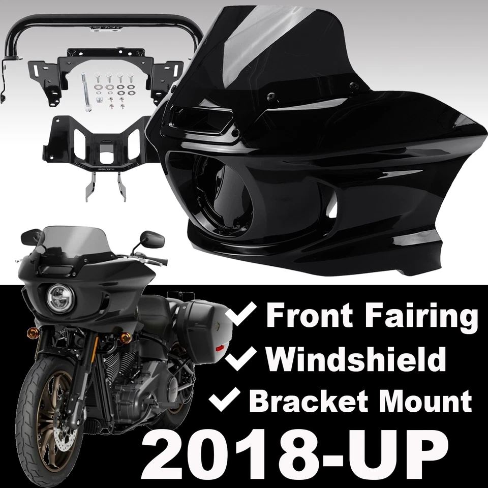 For 2018-Up Harley Street-Bob FXBB/FXBBS Headlight Fairings Windshield Bracket  Foto 2 de 4