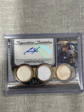 2023 Topps Museum Collection - Single-Player Signature Swatches Triple Relic...