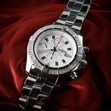 Breitling Super Avenger A13370 | Box & Papers | Diamond Bezel + OEM Bezel 8