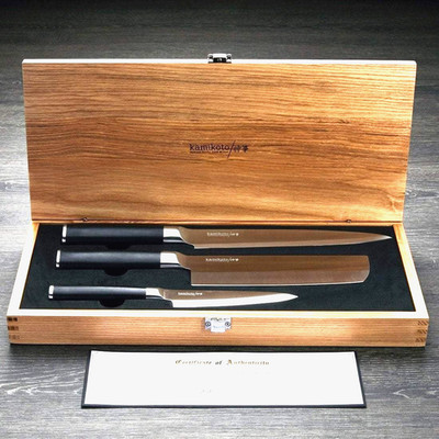 Kamikoto Kanpeki Professional Three (3) Pc Knife Set, New in Box! COA Included!