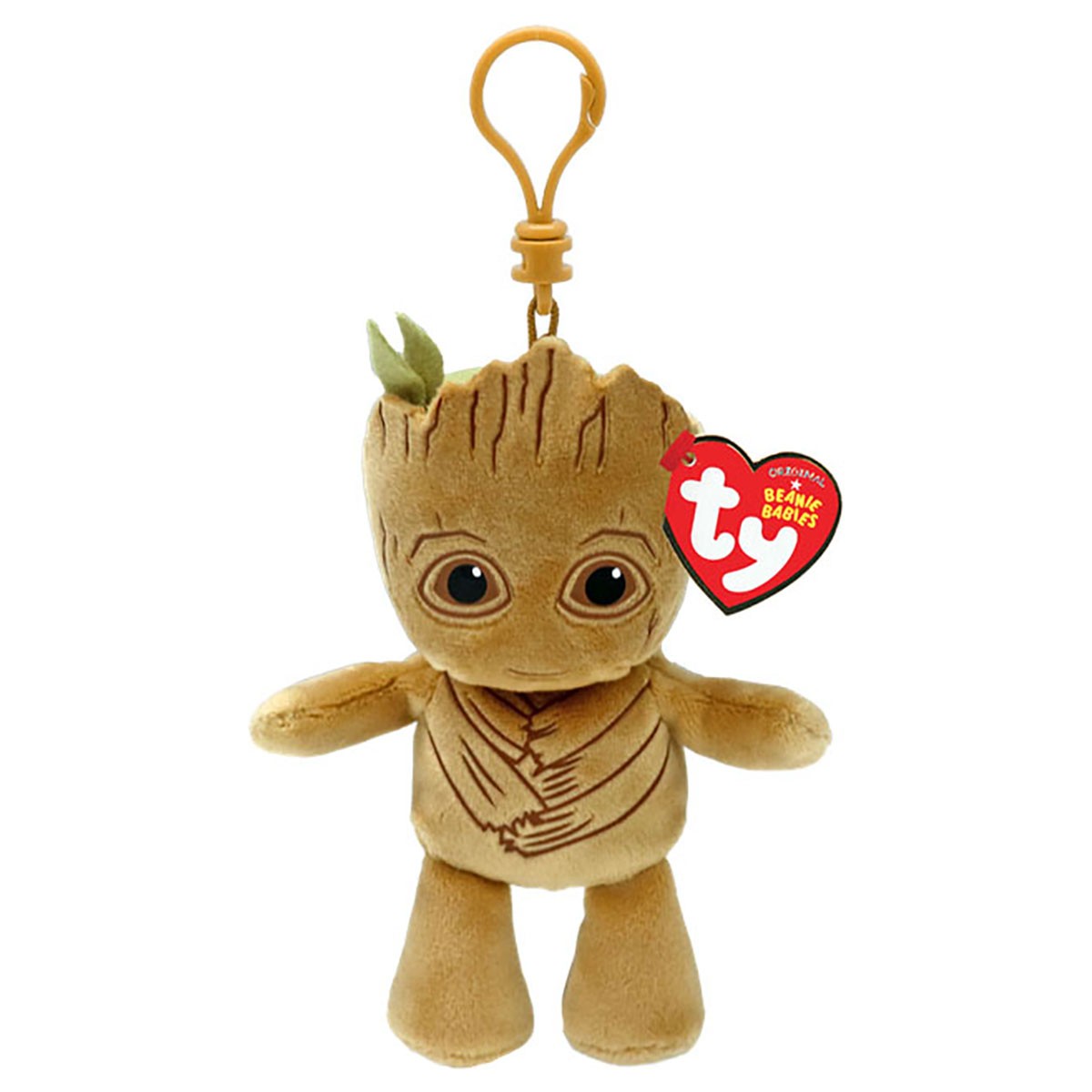Ty Key Clip Marvel Groot Soft Plush Keychain – Adorable Groot With Bark Texture And Clip For Keys Or Backpack - Image 2