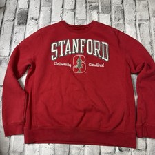 Stanford University College CrewNeck Sweatshirt Embrodiered Campus Crew VTG Sz L