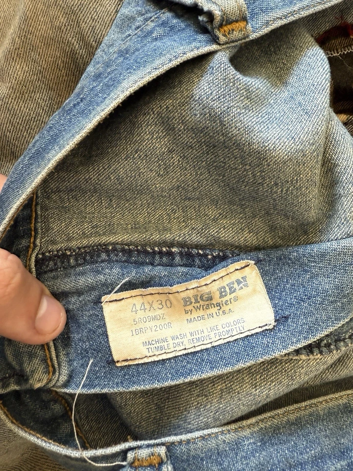 Vintage Double Knee denim Big Ben Carpenter Pants carhartt Faded Distressed - Image 3 of 4