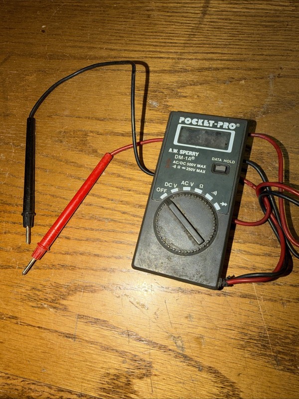 Pocket Pro Multimeter A.W. Sperry DM-1A As Is Unsure If Working Do Not Have Batt