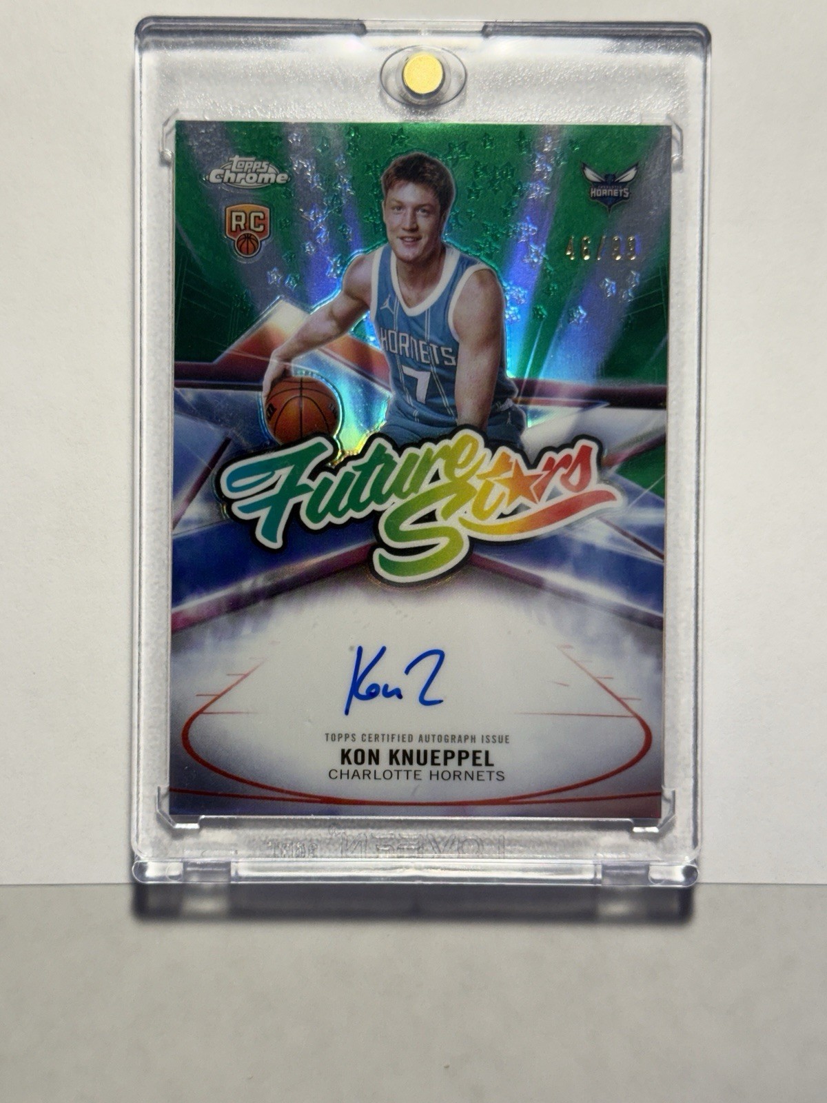 2025 Topps Chrome Future Stars Green 46/99 - Kon Knueppel RC Auto On Card! FS-KK