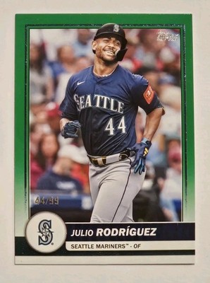 2026 Topps Flagship Exclusive Julio Rodriguez #44/99 Green Parallel SP Jersey #