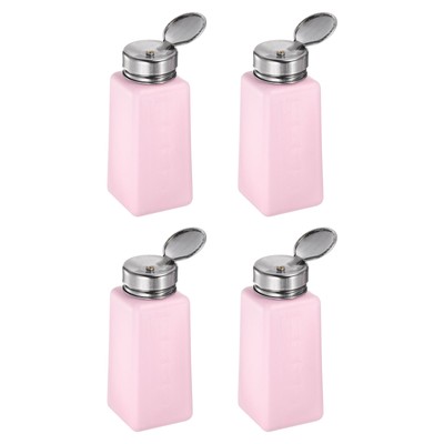 4 Stück 250 ml (8,5 Unzen) Push Down Alkoholspender Pumpe Flüssigkeit Presse Flaschen Rosa