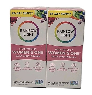 2 x Rainbow Light HIGH POTENCY Women's One DAILY MULTIVITAMIN   60 TABLETS 09/26
