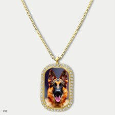 Gorgeous Cute German Shepherd Dog Breed Fashion Pendant Necklace Chain Photo Dog
