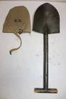 WW2 US Military Entrenching Shovel M-1910 T-Handle E-Tool with Cover Pouch JF56