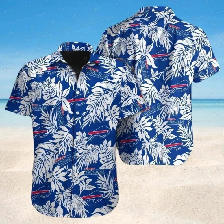 Buffalo Football Monstera Breeze Aloha Unisex Hawaiian Shirt Size S-5XL