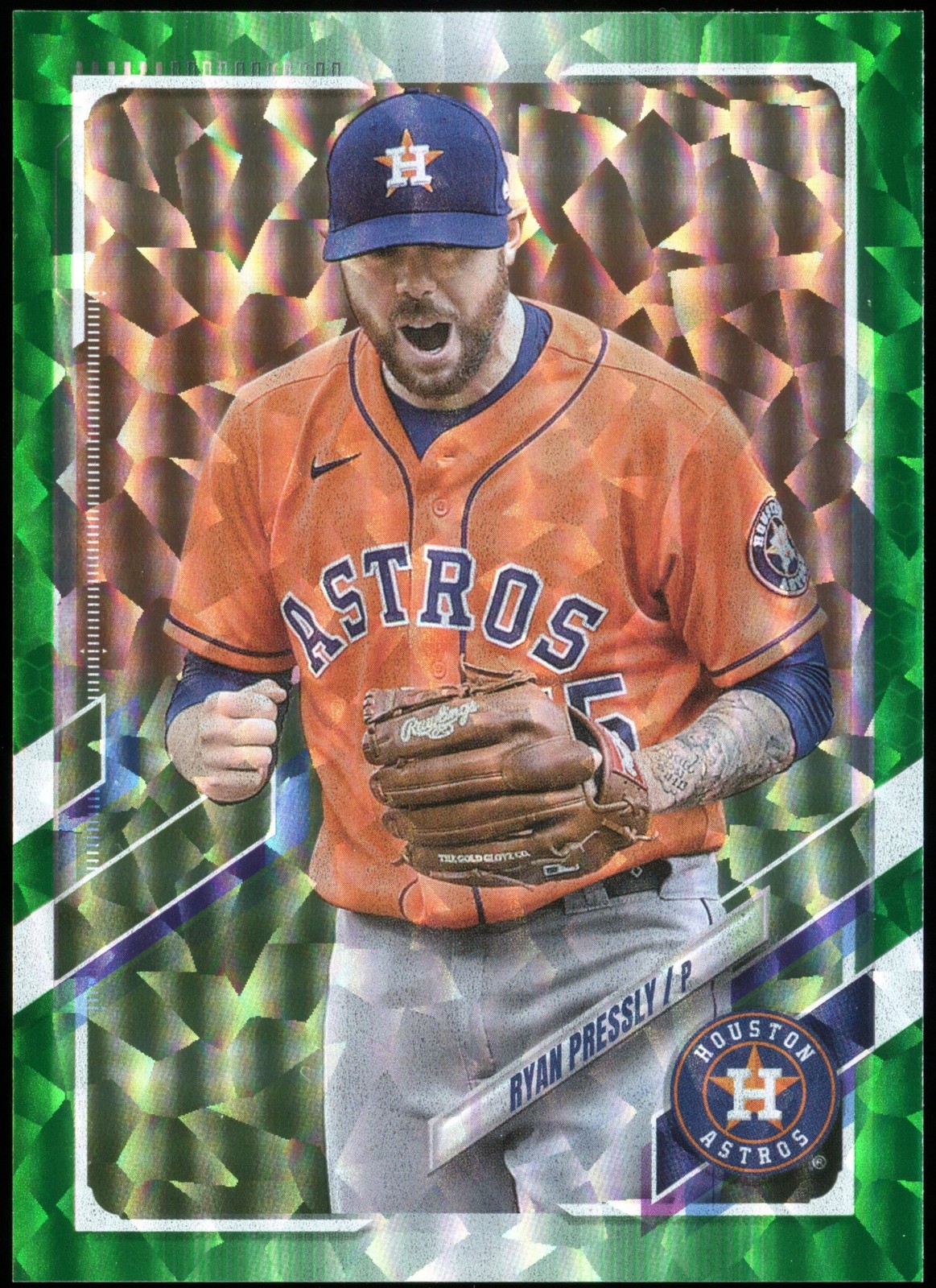 2021 Topps Ryan Pressly #652 Green Foil 104/499